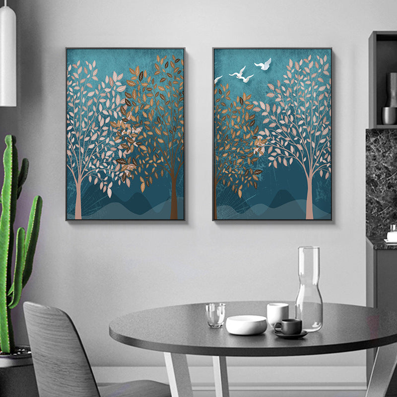 Nordic Modern Forest Landscape Living Room Wall Painting