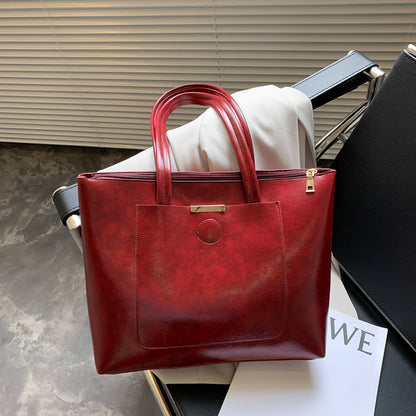 Fashion Retro Simple Large Capacity Tote Bag