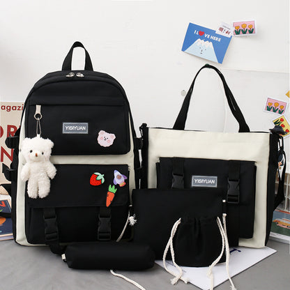 Canvas Women Korean Harajuku 6 Backpack Set Offer