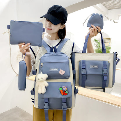 Canvas Women Korean Harajuku 6 Backpack Set Offer