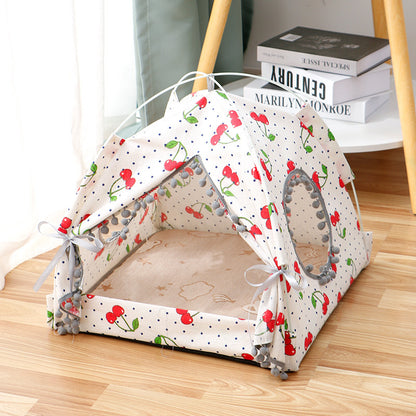 Cat Tent House Enclosed Bed