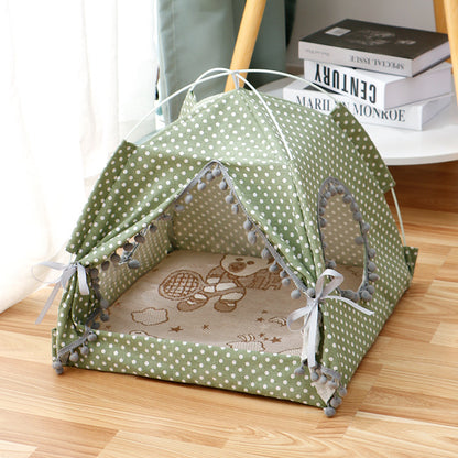 Cat Tent House Enclosed Bed