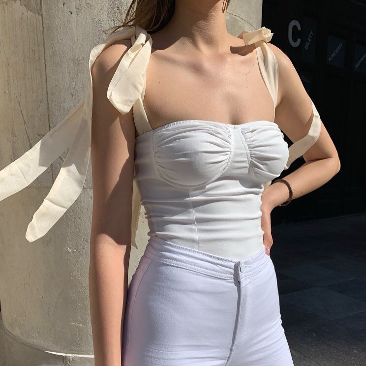 Regular Low Bandage Solid Bodycon Tees Club Women Streetwear Skinny T Shirt