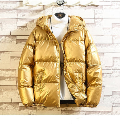 Hooded bright cotton Men Jacket