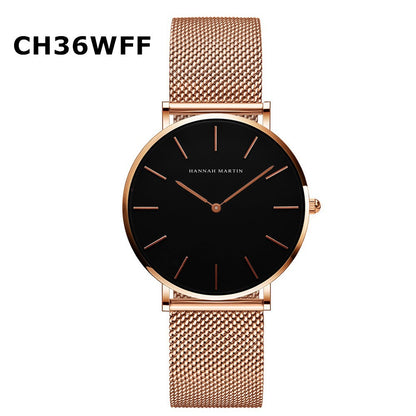 Women Watches With Japanese movement steel mesh belt