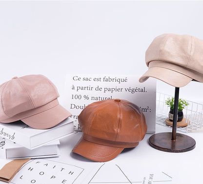 Casual PU casual hat