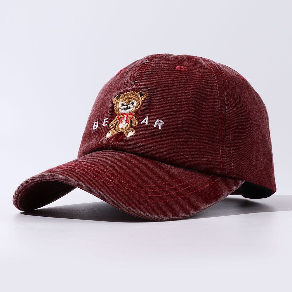 Women Cartoon Teddy Bear Embroidery Hat