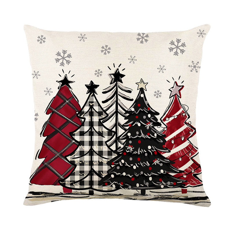 Christmas set of 4 Cushion Cover Pillowcase Merry Christmas Decor