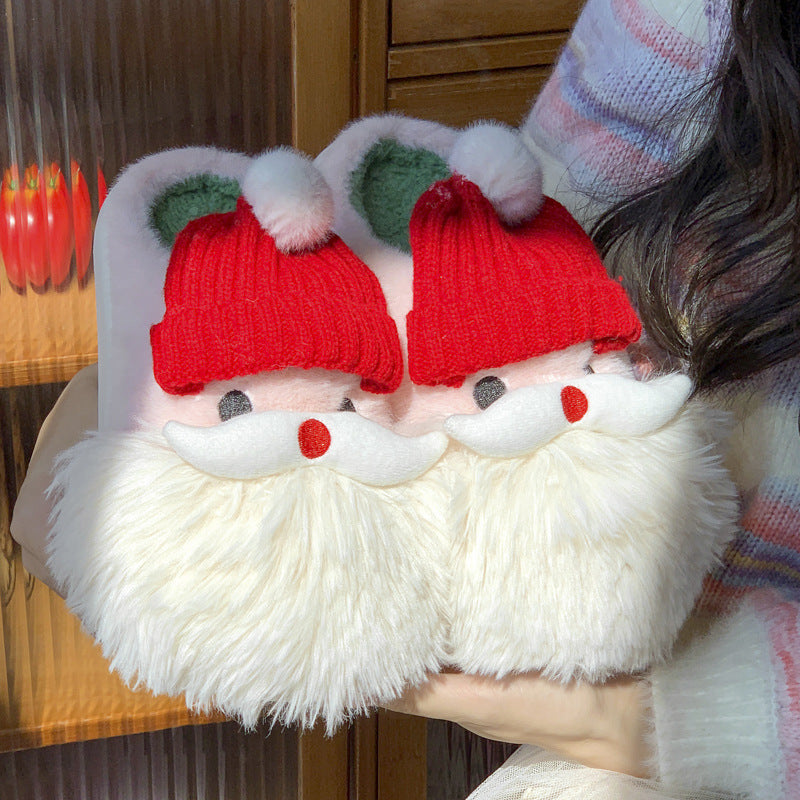 Cute Christmas Santa Claus Home Slippers Winter Warm