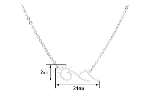 Sunrise Mountain Pendant Necklace