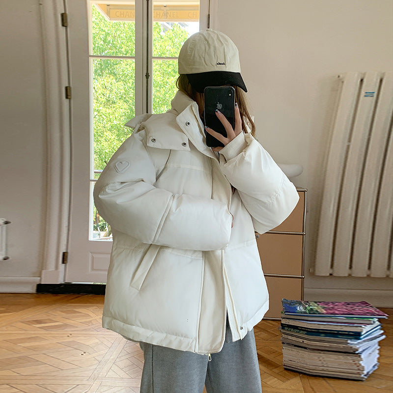 Thickened Niche Design Winter Coat Short Down Puffer Jacket