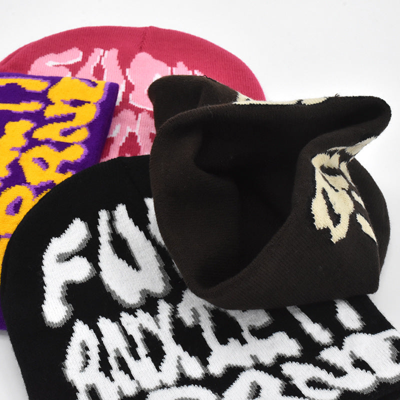 Popular Hip Hop Letters Knitted Beanie Hat