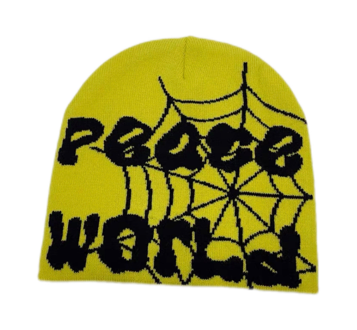 Hip Hop Warm Spider Web Letters Knitted Beanie Hat