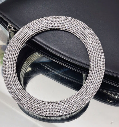 Diamond Round Handle Portable Basket Bag