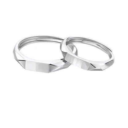 S925 Pure Silver Love Projecting Rings Pair