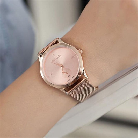 Mode Legierung Gürtel Mesh Minimalistischen Stil relogio feminino saat Uhr für frauen 