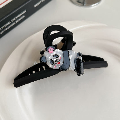 Cartoon Panda Acetate Grip Cute Animal Hair Claws