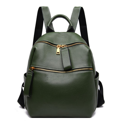 Leather Backpack Women All-Match Fashion Top Layer Leather Small Backpack