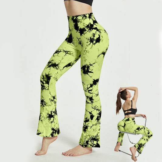 Modische Yoga-Schlaghose mit Batikmuster