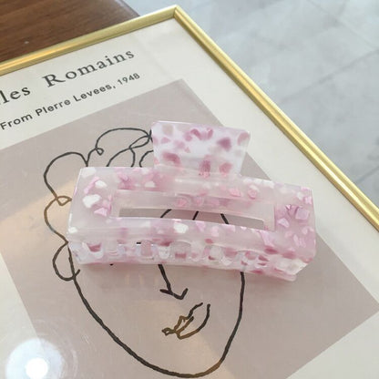 Acrylic Hair Clip  Texture Hair Grab Large Geometric Type