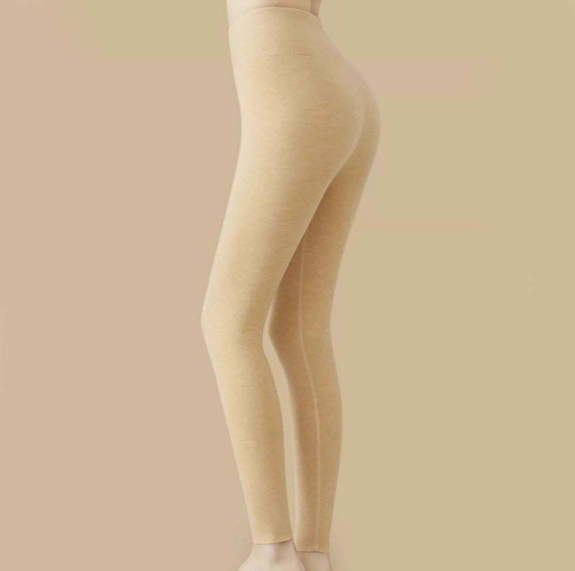 Winter Warm Leggings Cashmere Plus Velvet Tight Pants High Waist Slim Fit Trousers