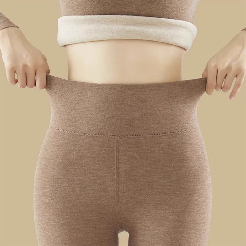 Winter Warm Leggings Cashmere Plus Velvet Tight Pants High Waist Slim Fit Trousers