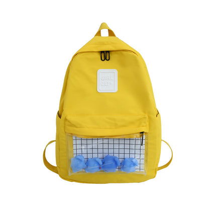 Cute little yellow duck transparent backpack