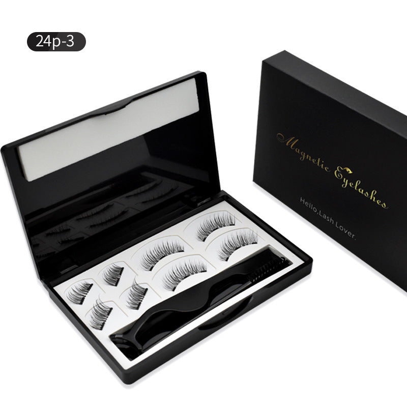 Double magnetic 8-piece magnetic false eyelash set