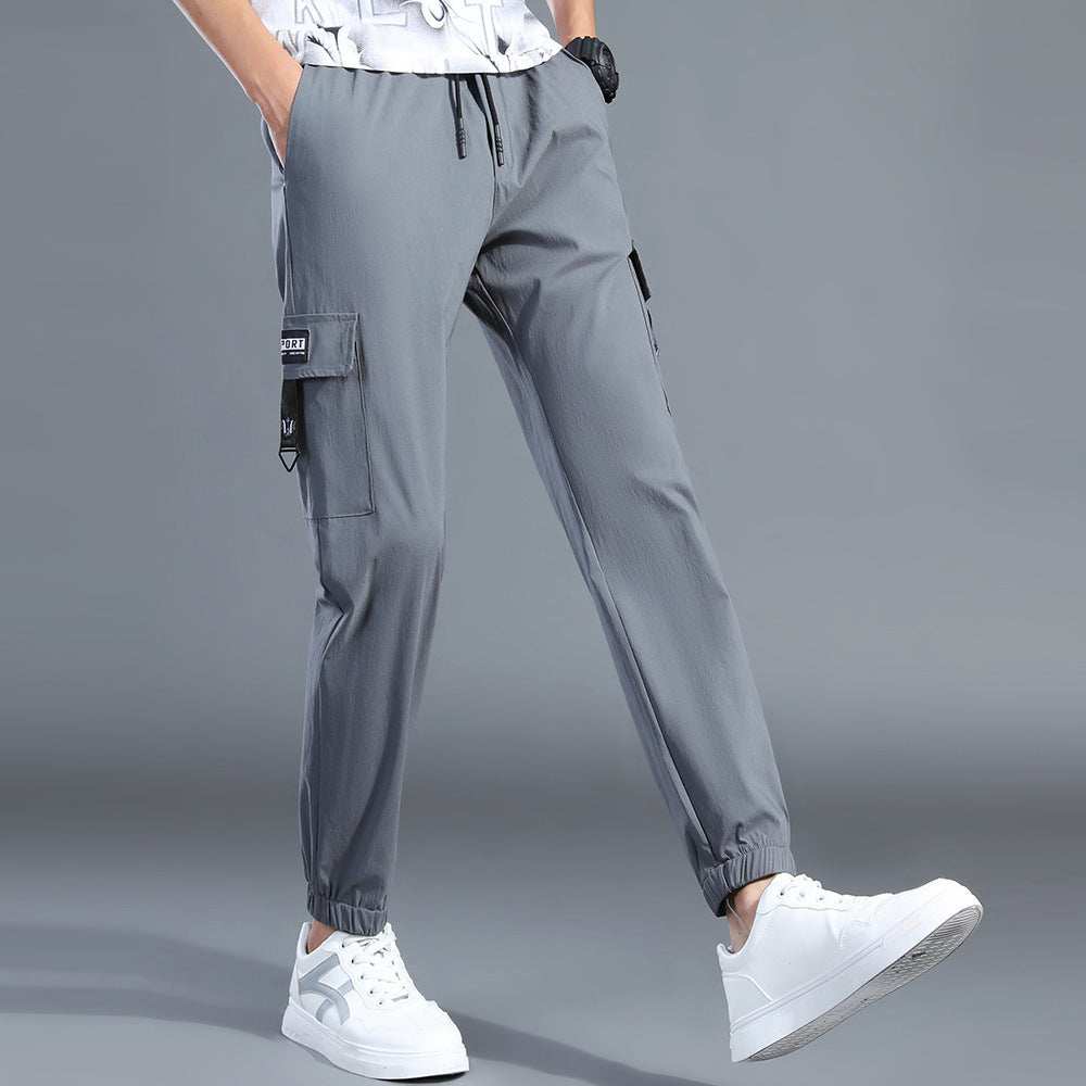 Plus Size Cropped Wear-resistant Breathable Men's Casual Pants
