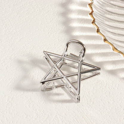 Silver Metal Barrettes Updo Hair Claw