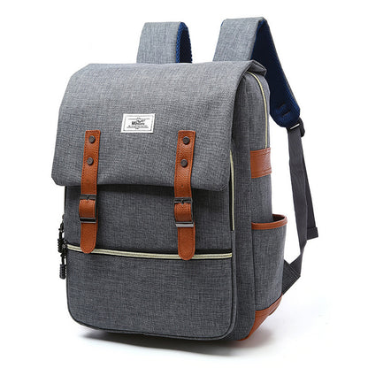 Vintage Canvas backpack with USB charging Option