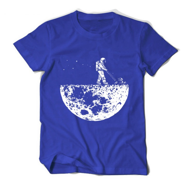 Moon Print Men T Shirt