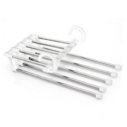 5 In 1 Wardrobe Multi-functional Pants Hangers Stainless Steel