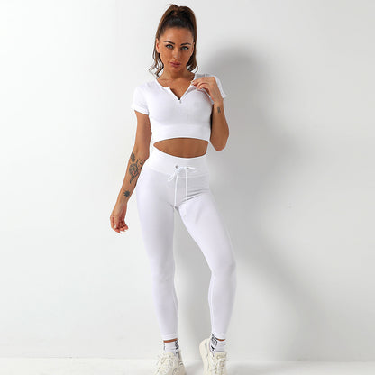 HIGH WAISTED ABDOMINAL SEAMLESS YOGA SUIT