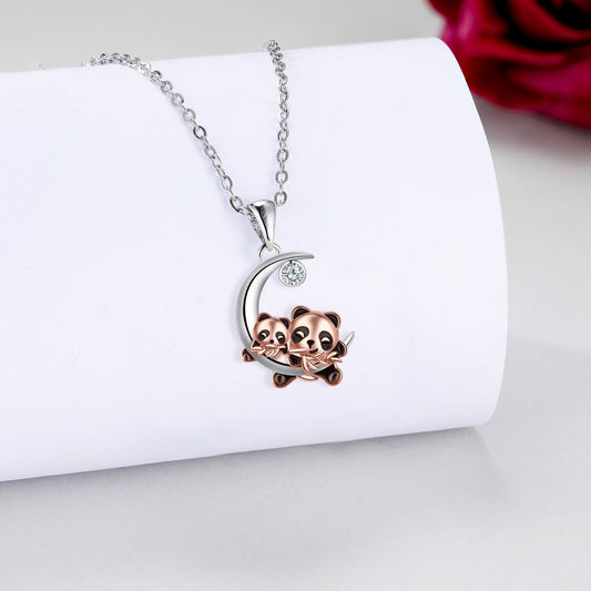 Moon Panda Clavicle Chain Cute National Treasure Necklace