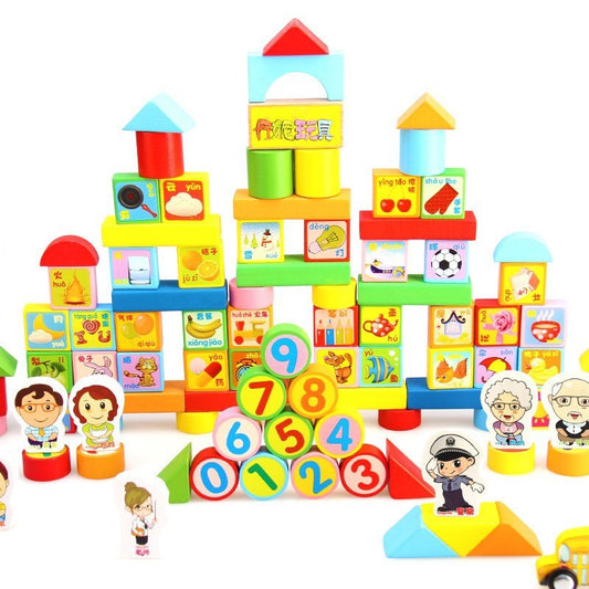 Macaron Large Particle Building Blocks Children's Early Educational Toys