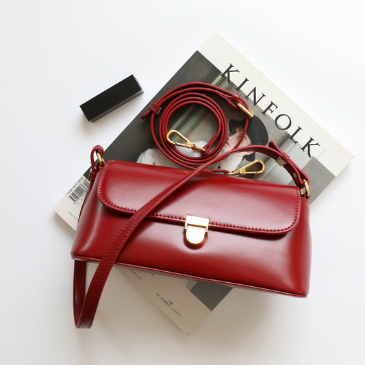 Mode Baguette Retro Leder Achseltasche Schulter