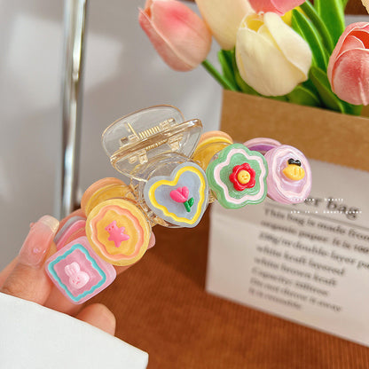 Women's Cute Rich Mahjong Hair Claw Headdress