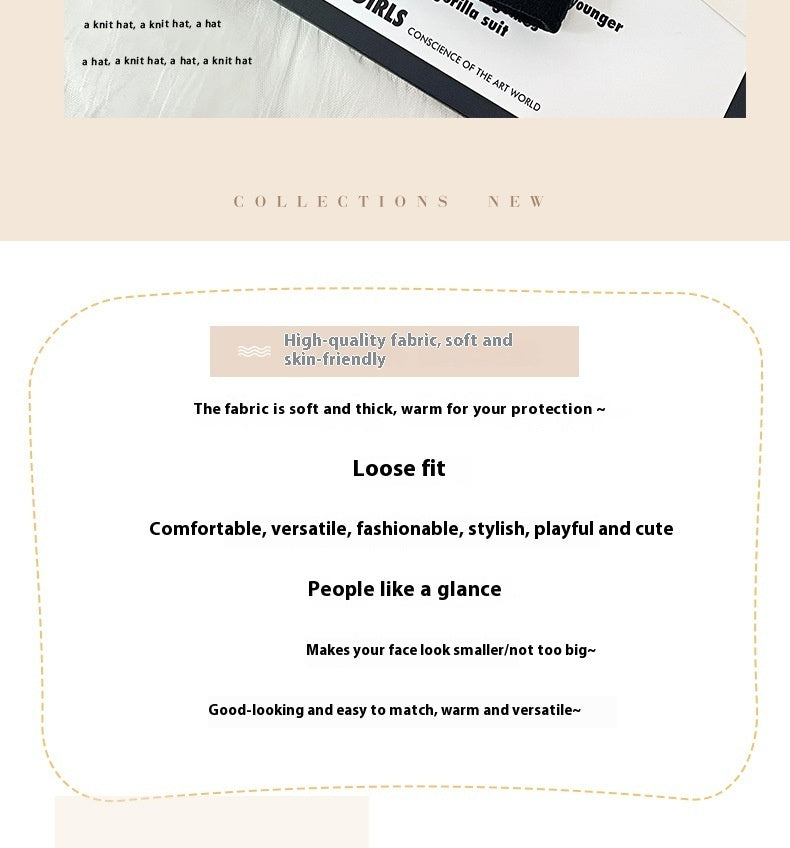 Hip Hop Warm Leisure Y2g Gothic Flower Knitted Beanie Hat