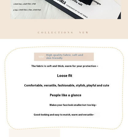 Hip Hop Warm Leisure Y2g Gothic Flower Knitted Beanie Hat