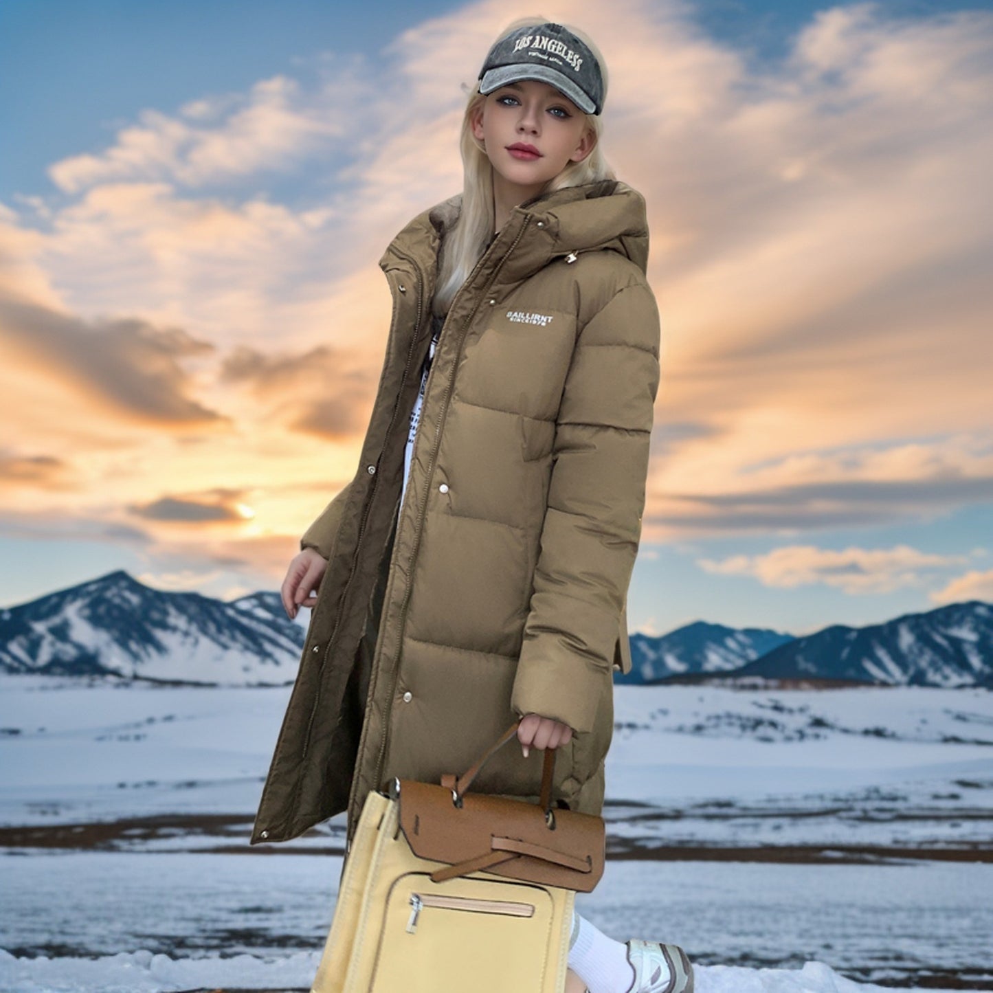 Thickened Cotton-padded Warm Loose Western Style Puffer Jacket Coat