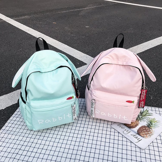 Waterproof nylon big ears backpack new cartoon cute embroidered leisure backpack junior high school bag
