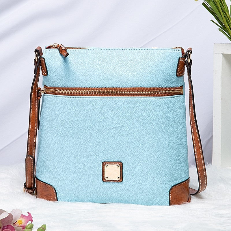 Vintage Lychee Grain Texture Crossbody Bag