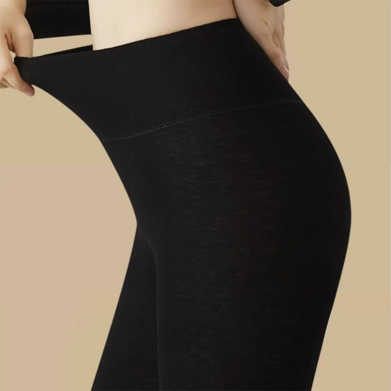Winter Warm Leggings Cashmere Plus Velvet Tight Pants High Waist Slim Fit Trousers