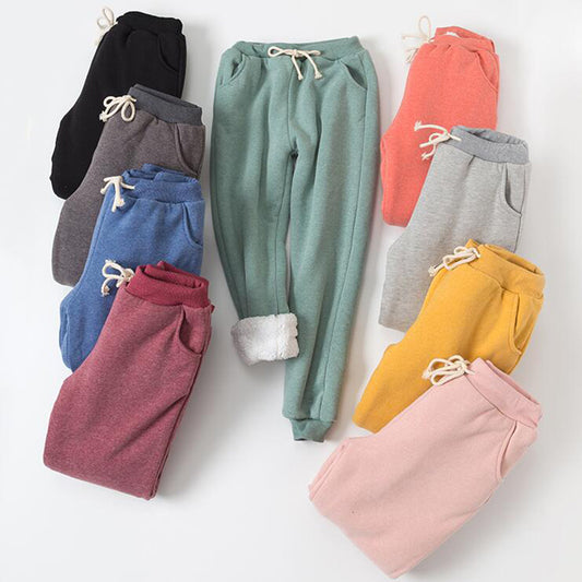 ラムベルベットパッド入りスウェットパンツ