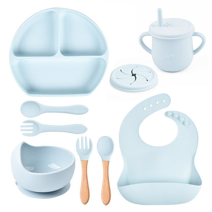 Silicone Solid Colors Babies' Tableware Set