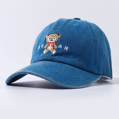 Women Cartoon Teddy Bear Embroidery Hat