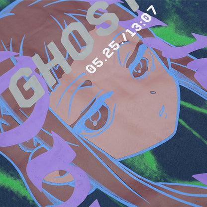 Cartoon Print velvet Sweater Street Trend Hoodie