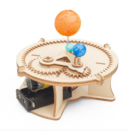 Wood Solar System Globe Earth Sun Moon Model Kids Toy
