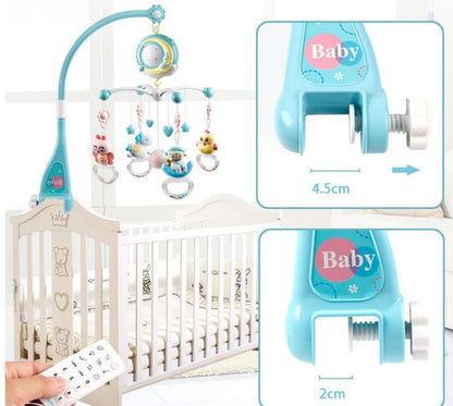 Baby Rattles Crib Mobiles Toy Holder Rotating Mobile Bed Bells